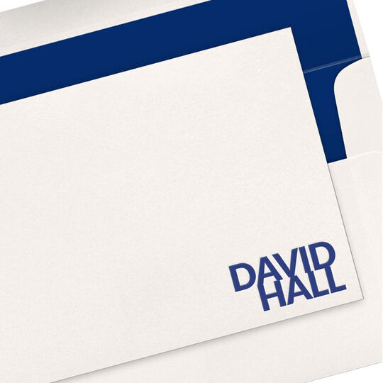 Bold Overlapping Text Letterpress Flat Note Cards